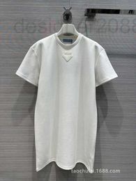 Basic & Casual Dresses designer Women's casual simple and versatile straight tube slim short sleeved T-shirt dress WYIP