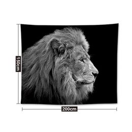 Tapestries Ins Home Decor Polyester 200X148Cm Living Room Bedroom Decoration Murals Printing Animal Pineapple Tapestry Drop Delivery Dhr15