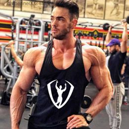 Men's T-Shirts 2019 new Mens Tank Tops Cotton gyms Bodybuilding Stringer Vest Fitness Shirt men Sleeveless Tops Workout clothing ropa hombre T230601