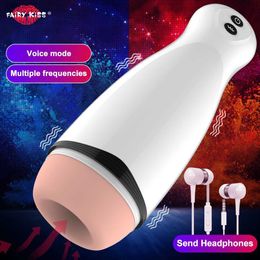 Male Sexy Toys Masturbator For Men 10 Speeds Vibrator Vaginal Masturbation Sex Machine Pocket Pussy Realistic Vagina Adult Goods L230518