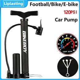 Bike Pumps Portable Bicycle Pump Bicycle Equipment Mountain Bike Pump Household Bike inflator High-handed Barometer Bicycle Accessories 1pc 230531