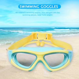 Goggles Professional pool soft anti fog outdoor swimming goggles with earplugs suitable for boys and girls aged 3-12 P230601