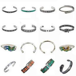 70% off designer Jewellery necklace ring Accessories classic gear snake Black Green Enamel Flower men's women's bracelet hand