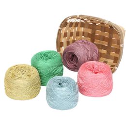 100g Italian Yarn Knitted Cotton Cross Thread Fabric Design Cool Summer Silk Knitting P230601