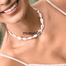 Pendant Necklaces Hot Conch Seashell Necklace Women Jewellery Summer Beach Shell Choker Bohemian Rope Cowrie Beaded Necklaces Handmade Collar Female J230601