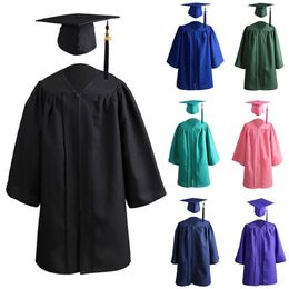 Clothing Sets Child Graduation Costume Kindergarten Kid Toddler Graduation Clothing Cap Gown Preschool Graduation Festival Clothing Outfit 230601