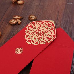 Greeting Cards 10 Stks/set 2023 Nieuwe Jaar Bruiloft Rode Envelop Chinese Spring Festival Goud Afdrukken Zak Te Vullen In Geld