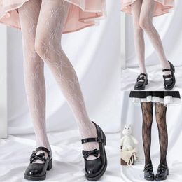 Women Socks Jk Sexy High Stockings Jacquard Tights Lingerie Fishnet Stocking Lace Top Suspender Sheer Intimates Erotic Bodysuit