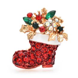 Pins Brooches Wuli baby Shiny Boots Women's Christmas Bra Unisex Plant Shoes New Year brooch Gift G230529