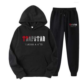 Men's Jackets FW22 Trapstar Men Women Tracksuit Brand Printed Streetwear Sportswear WarmTwo Pieces Set Hoodie Pants Jogging Hooded Motion design 73ess