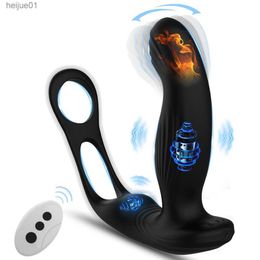 Anal Vibrator Male Prostate Massager Penis Ring Delay Ejaculation Cockring Remote Anus Butt Plug Finger Masturbation Sex Toy Men L230518