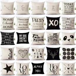 Pillow Throw Pillows Cover Case Letter Motto Home Love For Couch Decorativos Sofa Decor