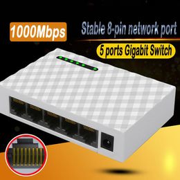 Switches 1G Gigabit Network Switch 1000Mbps 5 Port Full pin Gigabit Switch Fast Ethernet Switcher Lan Hub Duplex Switch Hub LED indicator