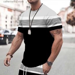 Men's T-Shirts Summer T-Shirt For Men Checked Printed Men'S Tops Street Cool Clothing Daily Casual Short-Sleeved T Shirt Loose Oversized-Shirts T230601