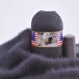 Yarn Plush cashmere lace crochet for hand knitting cardigan scarf women's suit wool mink yarn 10 sets P230601