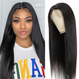 Natural Colour Human Hair Lace Front Wig Straight Lace Front Hair Wigs 13X1 T Part Brazilian Remy With Baby Hair 150%