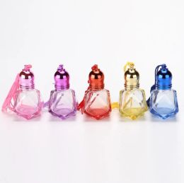 6ML Mini Essential Oils glass Roller Ball Glass Perfume Bottles Traveler Empty RollOn Refillable Bottles