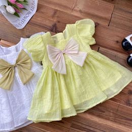 Girl's Dresses Girl's Dress Years Old Summer Colour Contrast Simple Princess Dress Girls Clothes