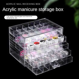 Polish Cosmetics Storage Box Jewelry Storage Box Table Point Diamond Compartment Drawer Transparent Acrylic Nail Storage Box