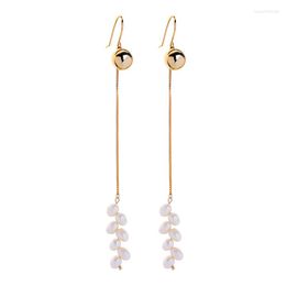 Dangle Earrings Fashion 2023 Romantic Long Cultured Pearl Tassel Earring For Women Wholesale Handmade Wedding Gift Cute Jewellery