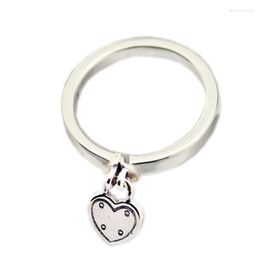 Cluster Rings Love Lock Ring 925 Sterling Silver Jewellery For Woman DIY Making Engagement