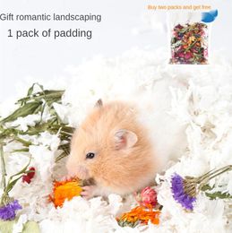 Cages Hamster Paper Cotton Bedding Golden Bear Hamster Winter Warm Bedding Breathable Deodorant Hamster Litter Small Pet Accessories