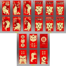 Greeting Cards 6pcs/set Cartoon Chinese Lucky Red Envelope Year's Hongbao Spring Festival