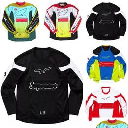 Vestuário de motocicleta Downhill Jersey Mangas compridas Motocross Poliéster Camiseta de secagem rápida O mesmo estilo é personalizado Drop Delivery Mo Dhwhf