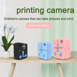 Printers 1080P Pocket Photo Printer Wireless Thermal Label Printer Instant Print Camera Support iOS Android Smartphone Creative Gift