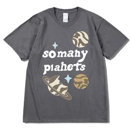 Men's T-shirts Broken Planet Market So Many Planets T-shirt Streetwear Harajuku T-shirt Plus Size Summer Short Sleeve T-shirt Loose Cotton Tops