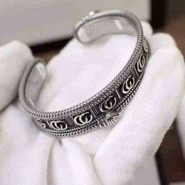 70% off designer Jewellery bracelet necklace ring Accessories stripe three dimensional King Snake open gear edging trendy men's Bracelet