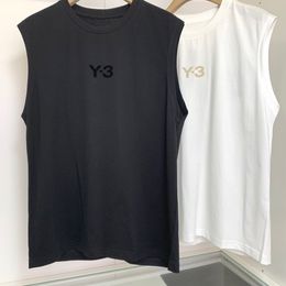 mens tshirt European and American Vest Summer Letter Printed Round Neck Cotton Casual Sports Loose Sleeveless T-shirt