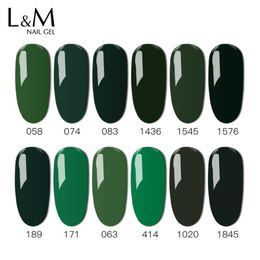 Kits 6 Pcs Ibdgel Gel Nail Polish Uv Polish Led Green Colour Gel Lacquer Nail Art Nail Permanent Gel Nagellak Gel Soak Off