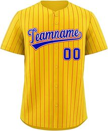 Custom Baseball Jersey Personalized Stitched Any Name Any Number Hand Embroidery Jerseys Men Women Youth Oversize Mixed Shipped All Team Yellow 0206038