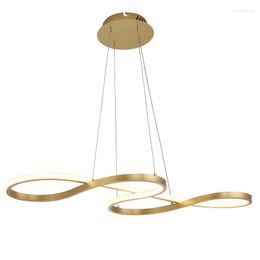 Pendant Lamps Double Circle Chandeliers Home Decor Led Hanging Lamp Bedroom Living Dining Room El Linear Lights Fixtures