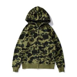 Men's Hoodies Sweatshirts Designer Shark Full Zip Hoodie Crazy Face Jacket Big ABC Felpa Camo Grid ape Hoody Men Women Zipper Jogger Z230726