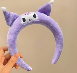 Kouromie Melody Cinnamoroll Hair-stick New Face Wash Head Hoop Cartoon Velvet Hairband Girls Head-wear Gifts Hair Accessories