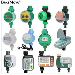 Watering Equipments BRASMOYU 12 Types Garden Water Timer LCD Irrigation Controller Rain Mechanical Solar Sensor Digital Irrigator