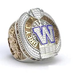 Cluster Rings Winnipeg Blue 2021 Bombers Cfl Grey Cup Team Champions Championship Ring With Wooden Box Souvenir Men Fan Gift 2023 Wh Dhksl