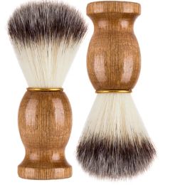 Badger Barber Shaving Brush Razor Brushes with Wood Handle Men's Salon Facial Beard Cleaning Tool