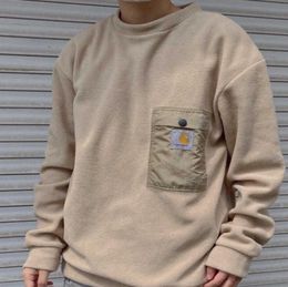 Mens Sweater Designer Hoodie Carhart Embroidered Crew Neck Sweatshirt Tech Fleece Coat Men Long Sleeve Tshirt Loose Oversize Sweaters Sports 666SS