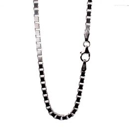 Chains JustNeo Solid 925 Sterling Silver Box Chain Necklace Basic