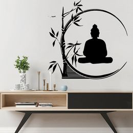 Artistic Buddha Cartoon Wall Sticker Wall Decals Home Decor For Living Room Kids Room Decoration Wall Decor Sticker Murals