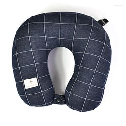 Pillow Plaid U Shaped Slow Rebound Memory Foam Travel Neck Pillows Health Care Headrest For Body Office Flight Car Traveling