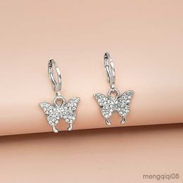 Stud Fashion Zircon-studded Butterfly Earrings for Women Simple Exquisite Design All-match Earring Mujer