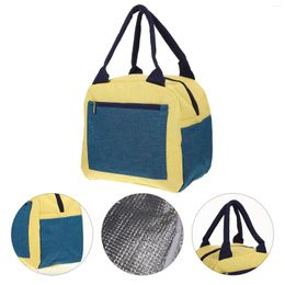 Dinnerware Sets Insulated Bento Box Organizer Lunch Cooler Tote Bag 23X20X14CM Bread Boxes