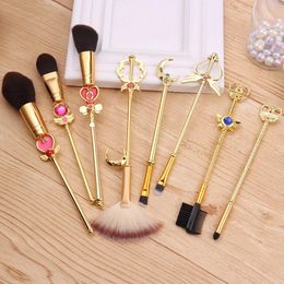 Brushes 8Pc Anime Sailor Moon Makeup Brushes Set Cosmetic Face Foundation Powder Eyeshadow Blush Lip MakeUp Brush Kit Maquiagem with Bag