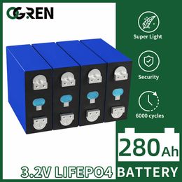 280AH LiFePO4 Battery 3.2V 4/8/16/32PCS Lithium Iron Phosphate Battery Pack DIY 12V 24V 48V RV Golf Cart Boat Solar System Cell