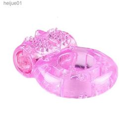 Cock Penis Massager Sex Toy Crystal Butterfly Lock Fine Ring Vibration Male Men's Fun Adult Products L230518