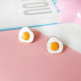 Stud Earrings Korean Style Trendy Cute Egg Shape For Women Small Irregular Alloy Earring Girl Fashion Jewellery